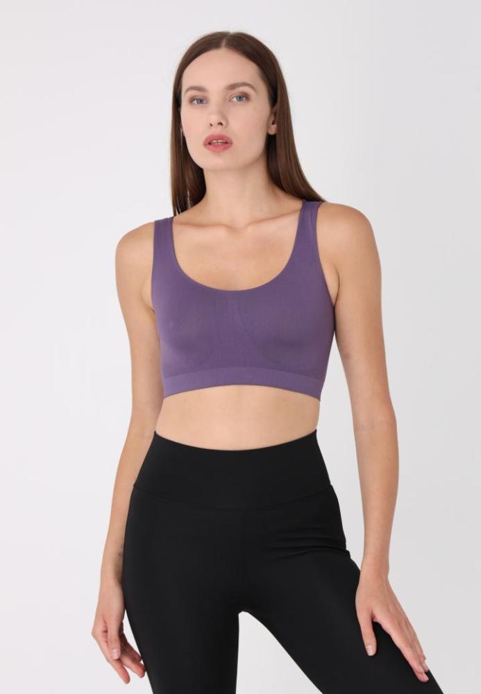 Bustieră Lejeră cu Bretele Late – Fără Push-up,Culoare Mov,Engros